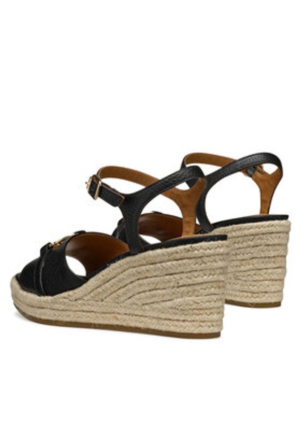 Geox Espadryle D Panarea D55UYB 00046 C9999 Czarny. Kolor: czarny. Materiał: skóra