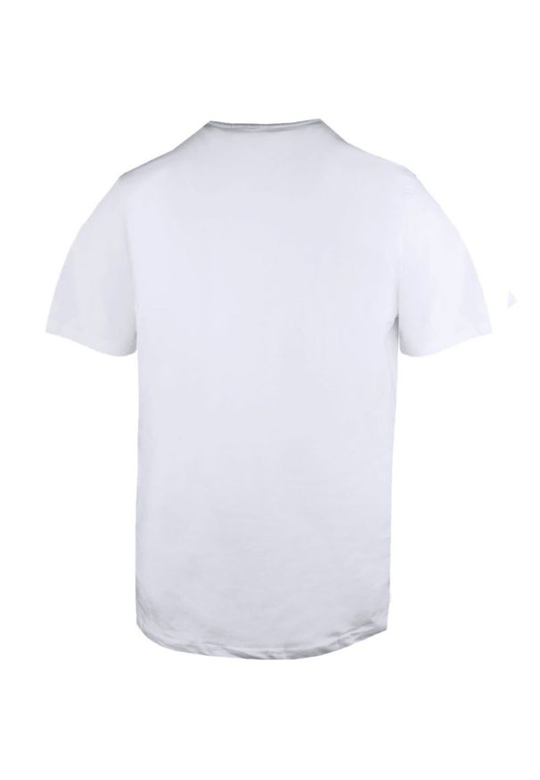 Męski T-Shirt, Dekolt z Guzikami - Pako Jeans - Biały. Okazja: na co dzień. Kolor: biały. Materiał: bawełna. Styl: casual
