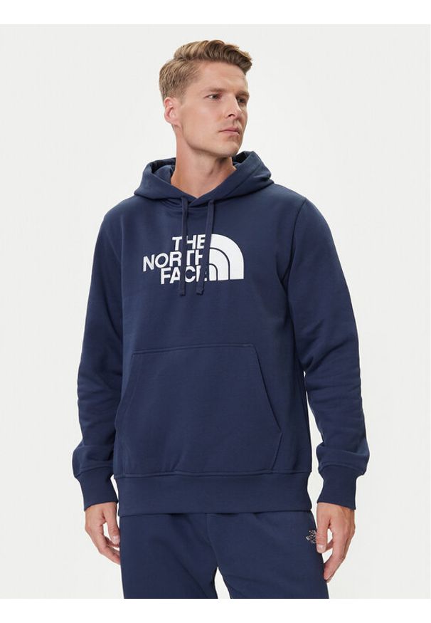 The North Face Bluza Drew Peak NF0A89EM Granatowy Regular Fit. Kolor: niebieski. Materiał: bawełna