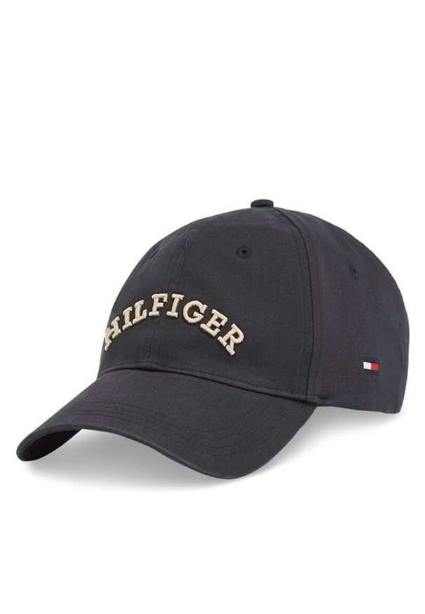 TOMMY HILFIGER - Tommy Hilfiger Czapka z daszkiem Th Monotype Soft 6 Panel Cap AM0AM13165 Czarny. Kolor: czarny. Materiał: materiał, bawełna