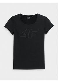 4f - 4F T-Shirt 4FAW23TTSHF0907 Czarny Slim Fit. Kolor: czarny. Materiał: bawełna