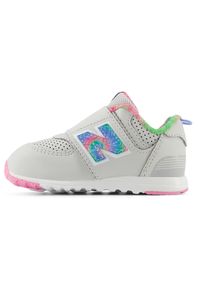 Buty niemowlęce New Balance NW574KL – szare. Okazja: na co dzień. Zapięcie: rzepy. Kolor: szary. Materiał: guma, materiał, syntetyk. Szerokość cholewki: normalna. Model: New Balance 574. Sport: turystyka piesza #5