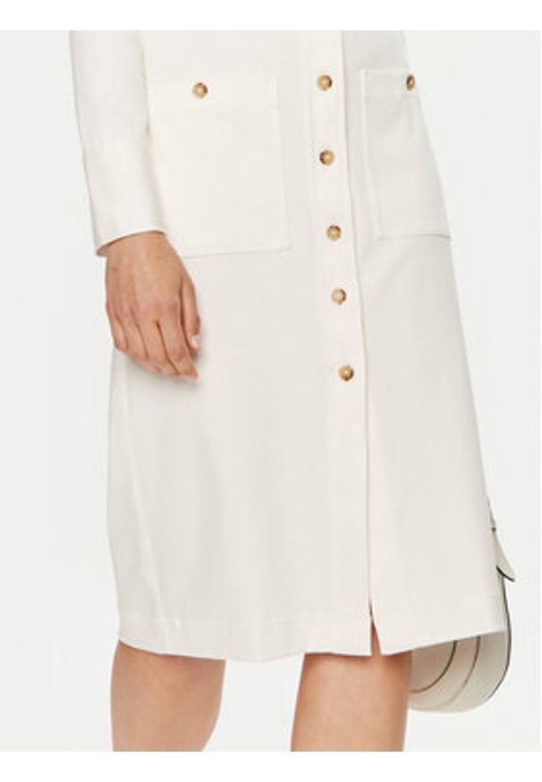 TOMMY HILFIGER - Tommy Hilfiger Sukienka koszulowa Utility Shirt Dress Ls WW0WW42269 Biały Regular Fit. Kolor: biały. Materiał: bawełna. Typ sukienki: koszulowe