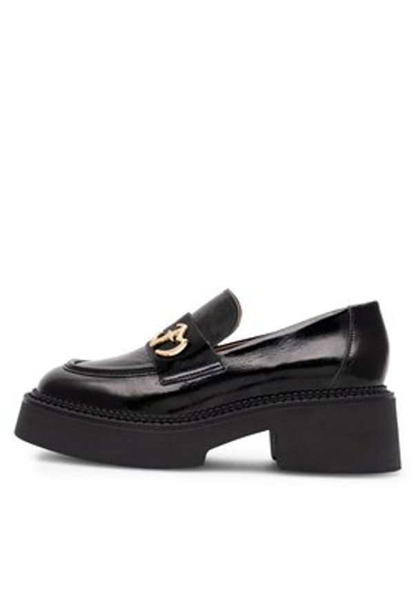 Eva Minge Loafersy LAGOA-24750 Czarny. Kolor: czarny. Materiał: skóra, lakier