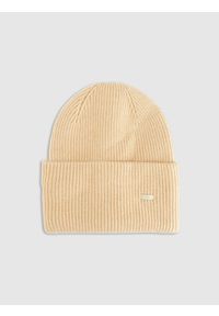 4f - 4F Czapka beanie uniseks - beżowa Uniwersalny. Kolor: beżowy. Materiał: wiskoza, materiał, dzianina. Sezon: zima. Styl: klasyczny, sportowy, casual