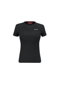 Koszulka turystyczna damska Salewa Pedroc PTC Delta W z krótkim rękawem. Kolor: czarny. Długość rękawa: krótki rękaw. Długość: krótkie. Sport: turystyka piesza #1