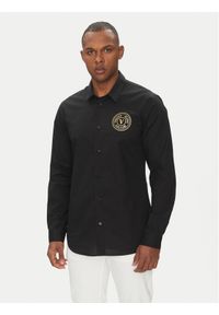 Versace Jeans Couture Koszula 78GALYS1 Czarny Slim Fit. Kolor: czarny. Materiał: bawełna
