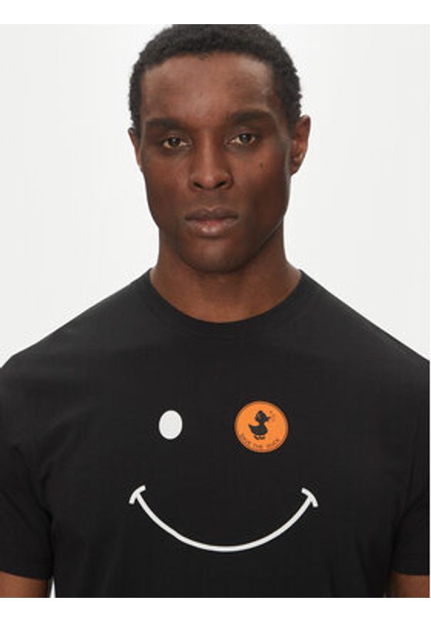 Save The Duck T-Shirt DT1197M BESY20 Czarny Regular Fit. Kolor: czarny. Materiał: bawełna