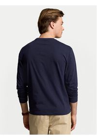 Polo Ralph Lauren Longsleeve 710671467057 Granatowy Classic Fit. Typ kołnierza: polo. Kolor: niebieski. Materiał: bawełna. Długość rękawa: długi rękaw