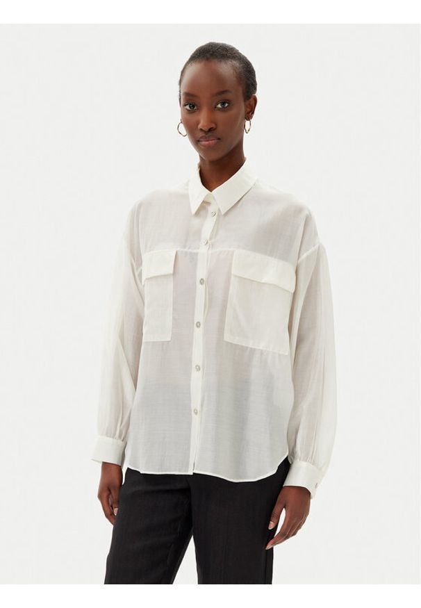 Rinascimento Koszula CFC0123656003 Écru Relaxed Fit. Materiał: syntetyk