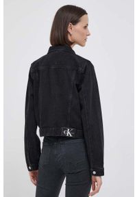 Calvin Klein Jeans kurtka jeansowa damska kolor czarny przejściowa. Kolor: czarny #4