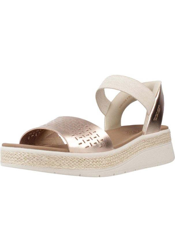 skechers - Sandały Skechers Model Slip-ins Bobs Sun Ray Kolor Brąz. Kolor: żółty. Materiał: syntetyk, tkanina