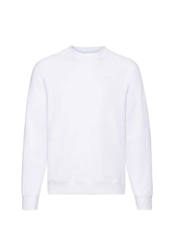 FRUIT OF THE LOOM - Bluza Unisex Adult Classic Plain Raglan. Kolor: biały. Długość rękawa: raglanowy rękaw
