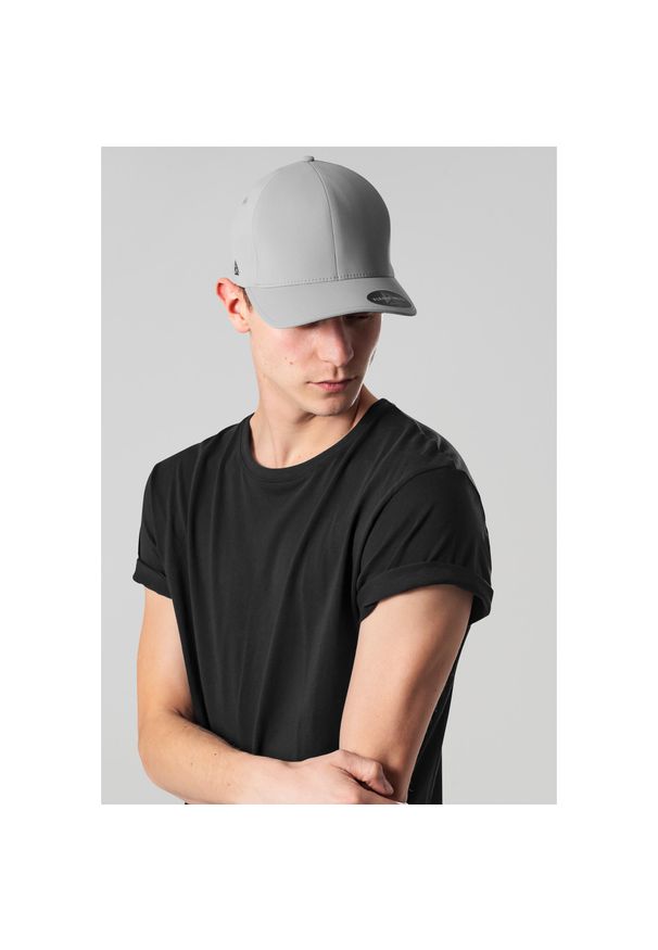 FLEXFIT - Czapka Flexfit delta. Kolor: szary. Styl: casual, sportowy
