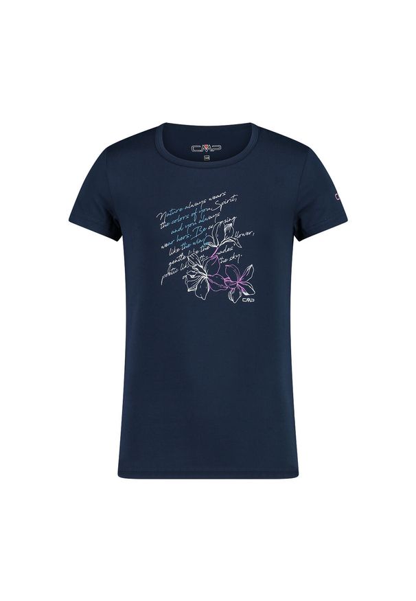 Koszulka dla dziewczynki CMP. Kolor: niebieski. Sport: turystyka piesza