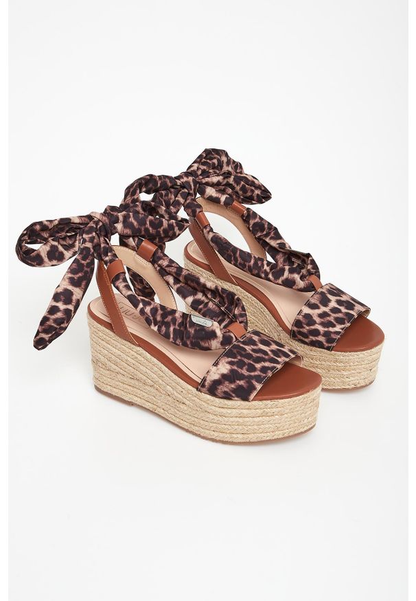 Liu Jo - Sandały damskie na koturnie LIU JO. Obcas: na koturnie