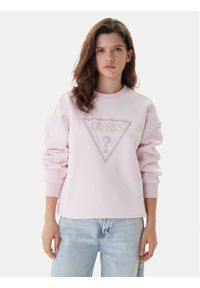 Guess Bluza W6RQ16 KB681 Różowy Regular Fit. Kolor: różowy. Materiał: bawełna #1