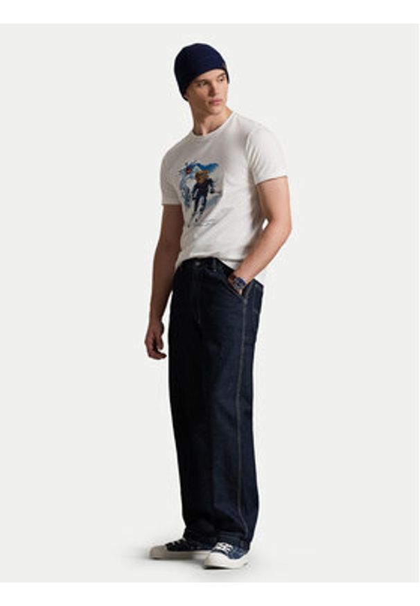 Polo Ralph Lauren T-Shirt 710P07343001 Biały Regular Fit. Typ kołnierza: polo. Kolor: biały. Materiał: bawełna