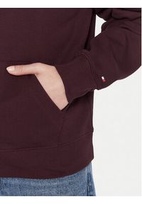 TOMMY HILFIGER - Tommy Hilfiger Bluza WW0WW46126 Bordowy Regular Fit. Kolor: czerwony. Materiał: bawełna #5