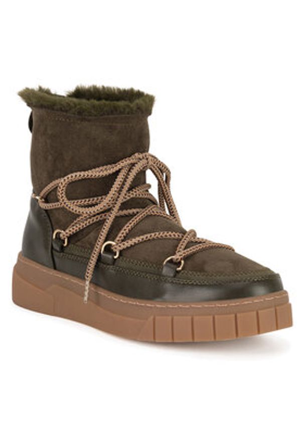 Jenny Fairy Śniegowce WS5888-11 Khaki. Kolor: brązowy. Materiał: materiał