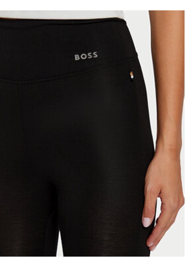BOSS Legginsy Reset 50527273 Czarny Slim Fit. Kolor: czarny. Materiał: lyocell