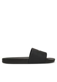 Calvin Klein Klapki Pool Slide W/ Ck Square HM0HM01754 Czarny. Kolor: czarny. Materiał: skóra