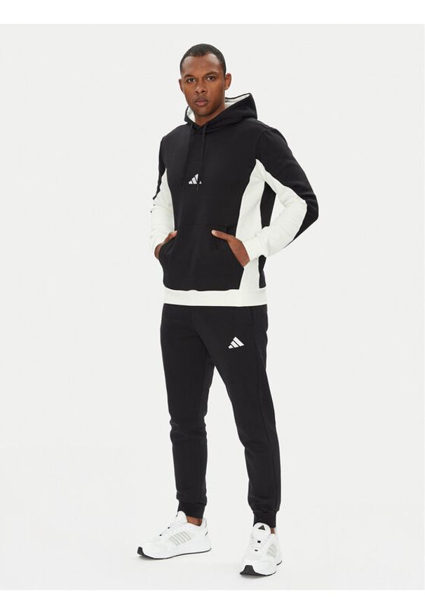 Adidas - adidas Dres Fleece Colorblock KB5264 Czarny Regular Fit. Kolor: czarny. Materiał: bawełna