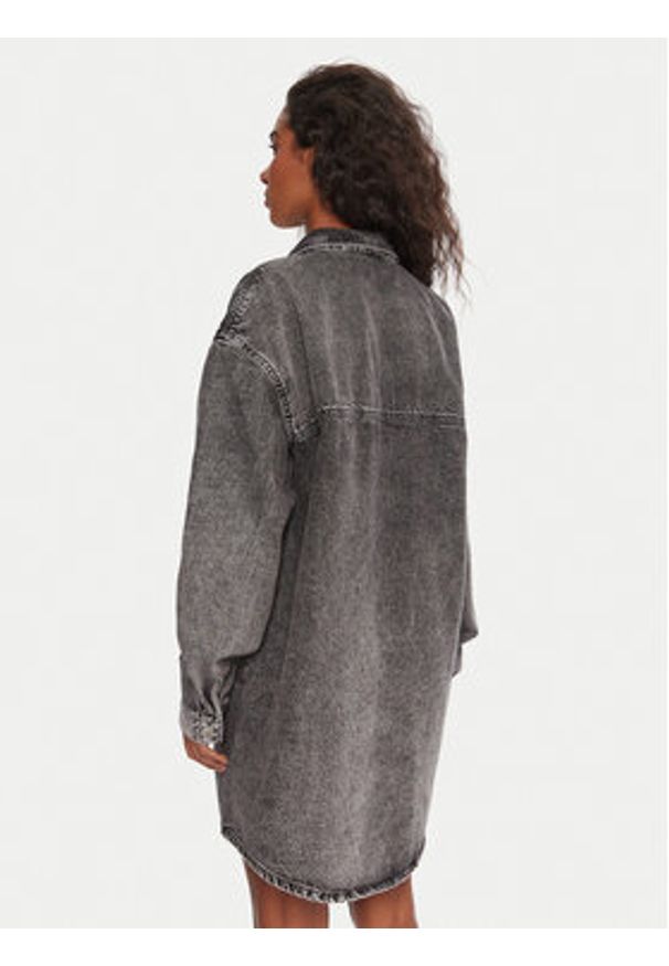 Roxy Sukienka jeansowa Tidal Moon ERJDD03009 Szary Relaxed Fit. Kolor: szary. Materiał: bawełna