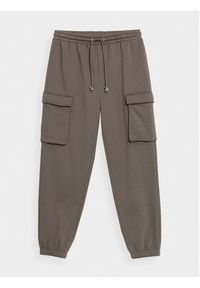 outhorn - Outhorn Spodnie dresowe OTHAW23TTROM513 Khaki Regular Fit. Kolor: brązowy. Materiał: bawełna #4
