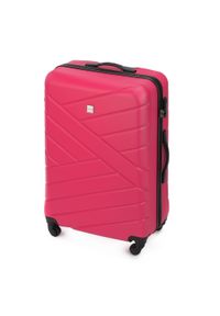 Wittchen - Duża walizka z ABS-u z deseniem. Kolor: różowy. Materiał: materiał, guma. Styl: elegancki, klasyczny #8