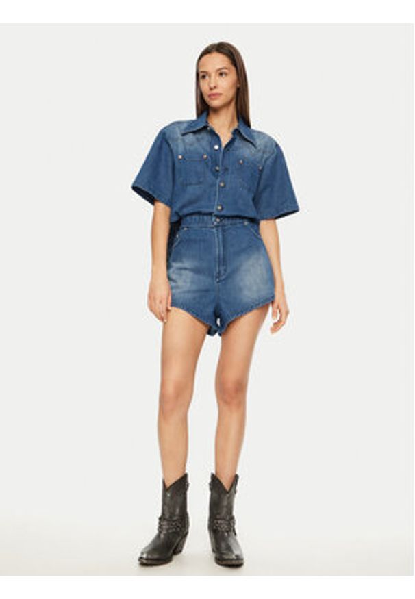 One Teaspoon Kombinezon Taylor 26693 Niebieski Regular Fit. Kolor: niebieski. Materiał: bawełna