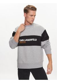 Karl Lagerfeld Jeans Bluza 231D1803 Szary Relaxed Fit. Kolor: szary. Materiał: bawełna