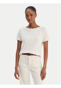 Marella T-Shirt Fervida 2615971021 Écru Regular Fit. Materiał: wiskoza #1