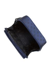 Wittchen - Damska torebka żakardowa z opaskami ze skóry pionowa granatowa. Kolor: niebieski. Wzór: haft. Dodatki: z haftem. Materiał: skórzane. Styl: klasyczny, elegancki #2