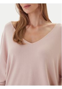 Kontatto Sweter 3M0815C Różowy Relaxed Fit. Kolor: różowy. Materiał: syntetyk #5
