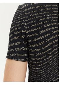 Calvin Klein Jeans T-Shirt J20J223169 Czarny Slim Fit. Kolor: czarny. Materiał: bawełna