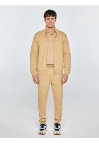 Big-Star - Bluza męska rozpinana ze stójką beżowa Wlador 801. Okazja: na co dzień. Typ kołnierza: kołnierzyk stójkowy. Kolor: beżowy. Materiał: dzianina, dresówka, jeans. Wzór: ze splotem, nadruk. Styl: sportowy, casual, elegancki #4