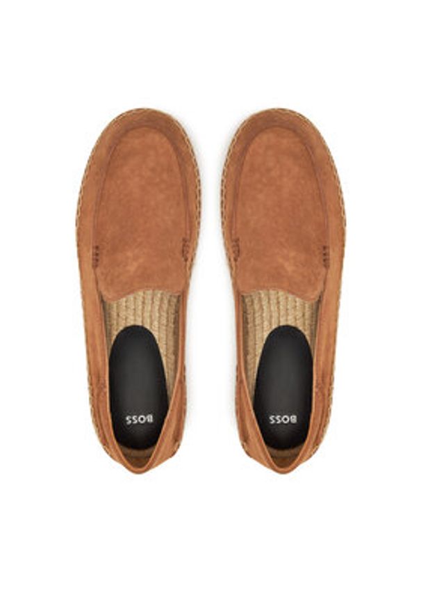 BOSS Espadryle Madeira Slon 50541781 Brązowy. Kolor: brązowy. Materiał: zamsz, skóra