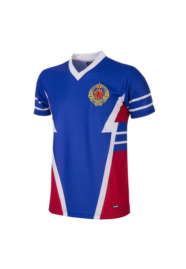 COPA FOOTBALL - Koszulka piłkarska retro dla dorosłych Jugosławia 1990 - Niebieska. Kolor: niebieski. Sport: piłka nożna
