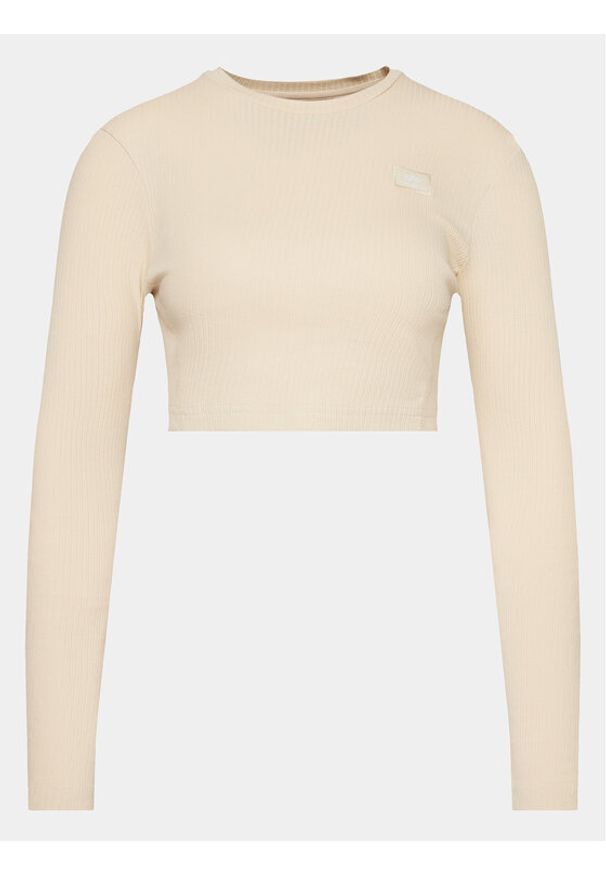 Alpha Industries Bluzka 136091 Beżowy Slim Fit. Kolor: beżowy. Materiał: bawełna