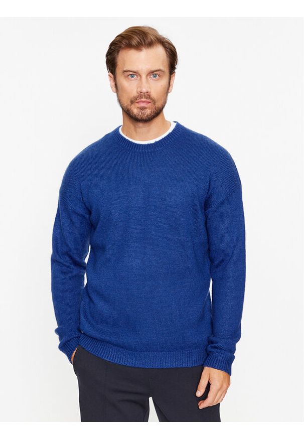 Only & Sons Sweter 22024567 Niebieski Regular Fit. Kolor: niebieski. Materiał: bawełna