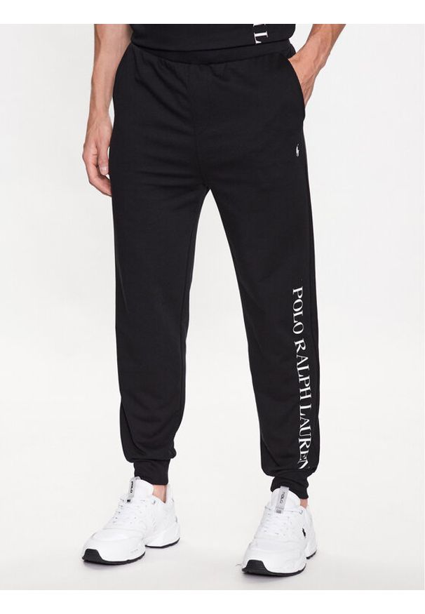 Polo Ralph Lauren Spodnie dresowe 714899618003 Czarny Regular Fit. Kolor: czarny. Materiał: bawełna, dresówka