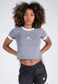 GORILLA WEAR - New Orleans Cropped Koszulka - Szary. Kolor: szary. Sport: fitness
