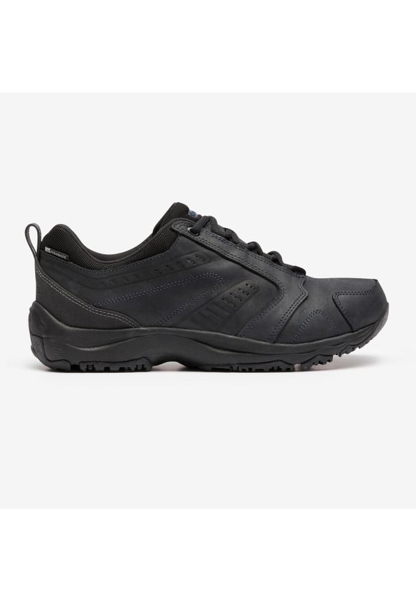 Decathlon - Buty do chodzenia męskie Newfeel Nakuru Waterproof skórzane. Okazja: na co dzień. Kolor: czarny. Materiał: skóra. Szerokość cholewki: normalna. Sport: turystyka piesza