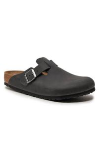 Buty do chodzenia męskie Birkenstock Boston. Zapięcie: bez zapięcia. Kolor: czarny. Materiał: materiał. Szerokość cholewki: normalna. Sport: turystyka piesza