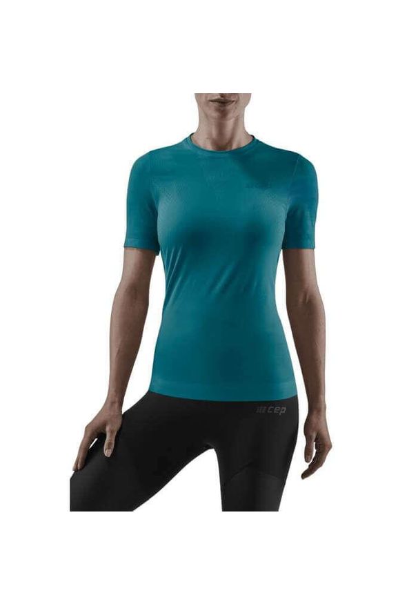 CEP COMPRESSION - Koszulka do biegania z krótkim rękawem damska CEP Ultralight. Kolor: niebieski. Długość rękawa: krótki rękaw. Długość: krótkie