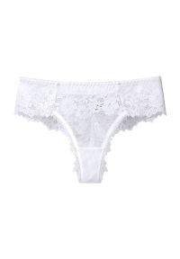 Intica - Stringi koronkowe ażurowe na specjalne okazje Cathe. Kolor: biały. Materiał: koronka. Wzór: ażurowy