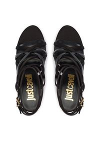 Just Cavalli Sandały 80RA3S50 ZSE62 Czarny. Kolor: czarny. Materiał: materiał #3