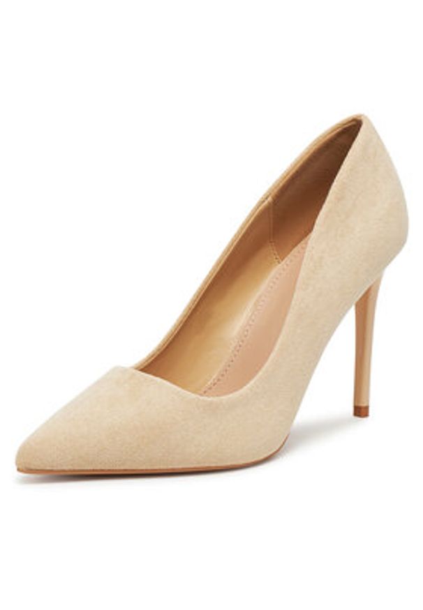 DeeZee Szpilki AS2288-11A Beżowy. Kolor: beżowy. Materiał: skóra. Obcas: na szpilce