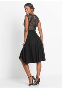 Sukienka z koronką bonprix czarny. Kolor: czarny. Materiał: koronka. Wzór: koronka #3